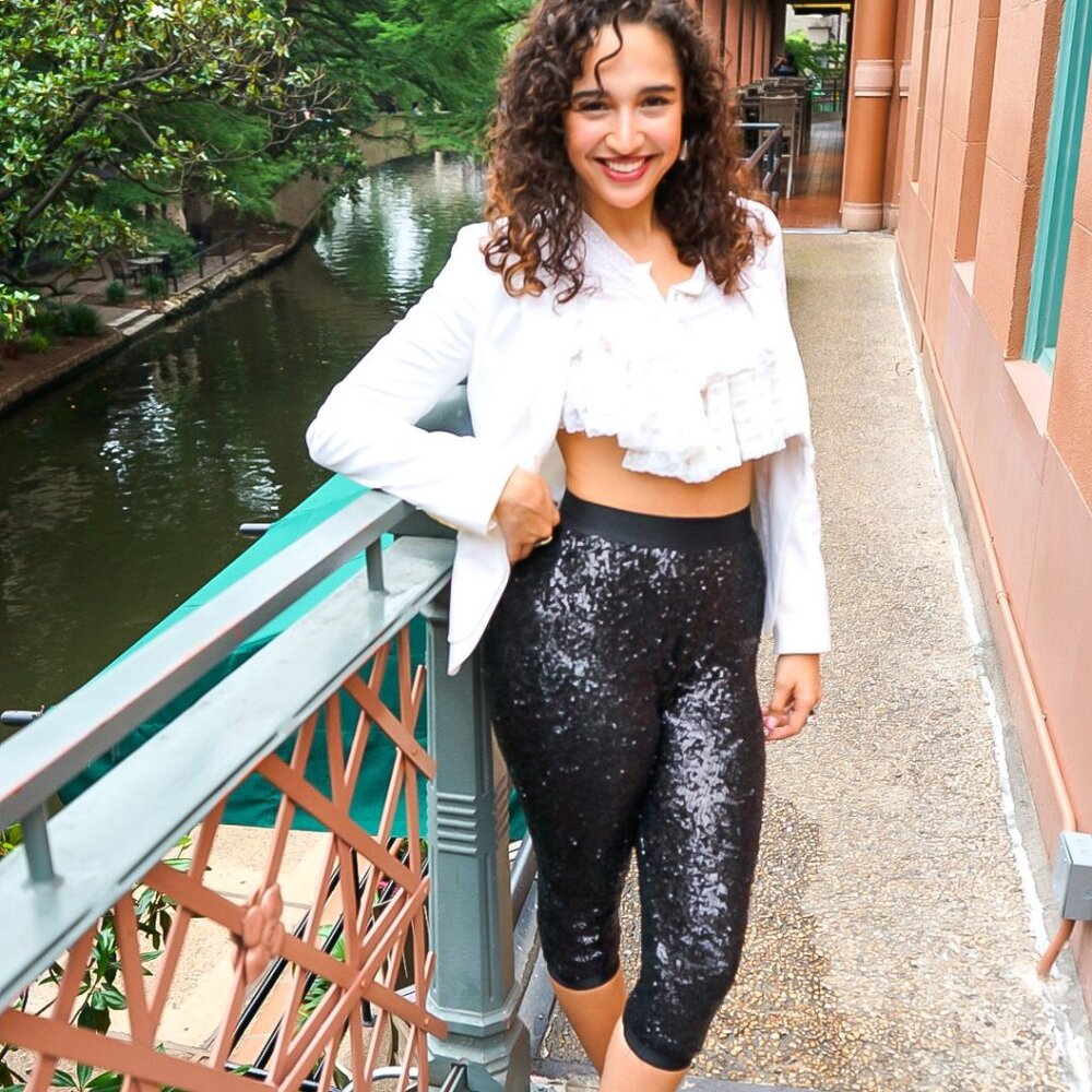 Alice + Olivia Sequin Crop Pants